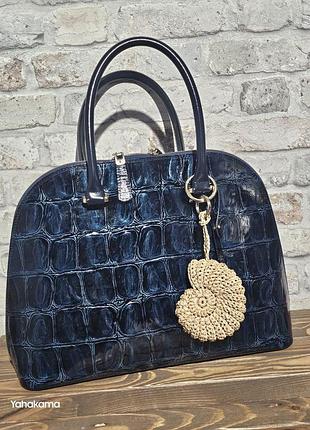 Брелок на сумку морська мушля з рафії бежевий handmadeade