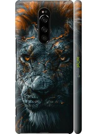 Чехол на sony xperia xz4 пламенный лев "6153m-1623-2448"