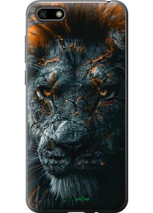 Чехол на huawei y5 2018 пламенный лев "6153u-1500-2448"