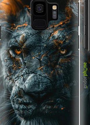 Чехол на samsung galaxy s9 пламенный лев "6153m-1355-2448"