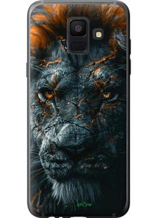 Чехол на samsung galaxy a6 2018 пламенный лев "6153t-1480-2448"