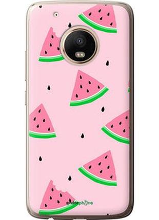 Чехол на motorola moto g5 plus розовый арбуз "4314t-1038-2448"