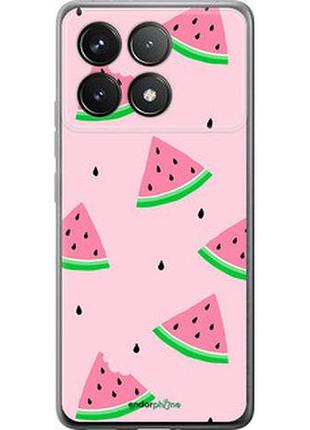 Чехол на xiaomi poco f6 pro розовый арбуз "4314u-3755-2448"