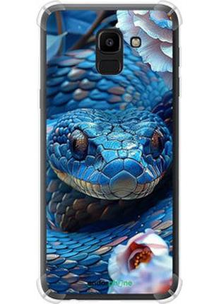 Чехол на samsung galaxy j6 2018 blue snake "6079sp-1486-2448"