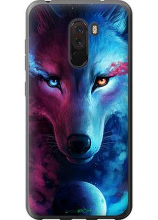 Чехол на xiaomi pocophone f1 арт-волк "3999t-1556-2448"