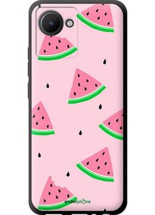 Чехол на realme c30 розовый арбуз "4314b-2700-2448"
