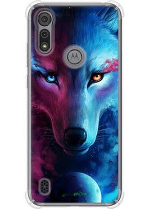 Чехол на motorola e6i арт-волк "3999sp-2355-2448"