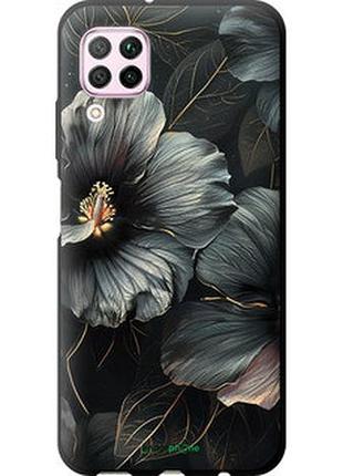 Чохол на huawei nova 6se чорні квіти "6031b-1823-2448"
