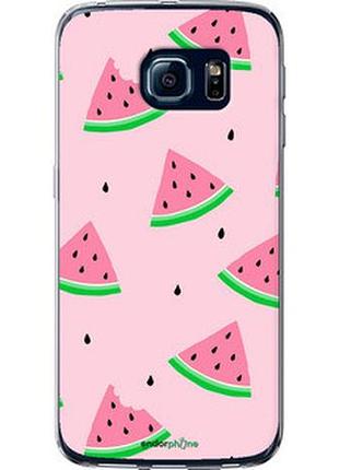 Чехол на samsung galaxy s6 edge g925f розовый арбуз "4314t-83-2448"