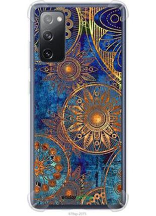 Чехол на samsung galaxy s20 fe g780f золотой узор "678sp-2075-2448"