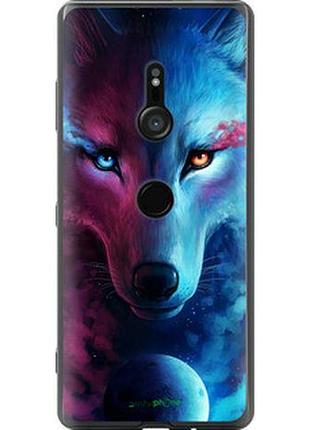Чехол на sony xperia xz3 h9436 арт-волк "3999u-1540-2448"