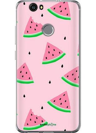 Чехол на huawei nova розовый арбуз "4314t-439-2448"