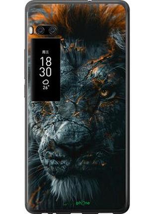 Чехол на meizu pro 7 plus пламенный лев "6153u-1131-2448"