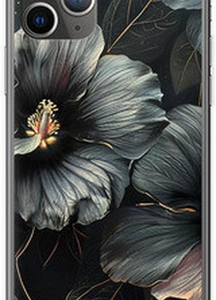 Чехол на iphone 11 pro max черные цветы "6031sp-1723-2448"