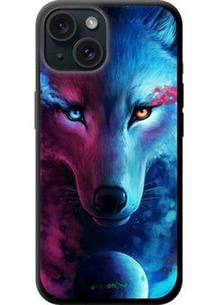 Чехол на iphone 15 арт-волк "3999b-3075-2448"