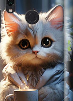 Чехол на xiaomi redmi note 7 white cat "5646m-1639-2448"