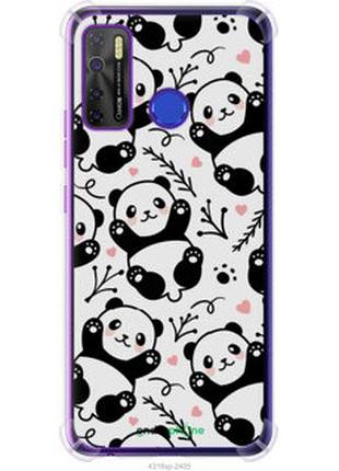 Чехол на tecno camon 15 панды "4318sp-2405-2448"