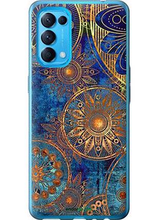 Чехол на oppo reno5 золотой узор "678u-2206-2448"