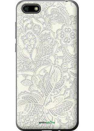 Чехол на huawei y5 2018 белое кружево "4383u-1500-2448"