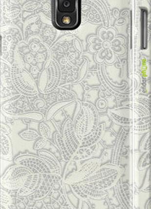 Чехол на samsung galaxy note 3 n9000 белое кружево "4383c-29-2448"
