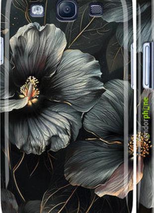 Чохол на samsung galaxy s3 duos i9300i чорні квіти "6031c-50-2448"