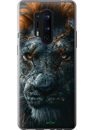 Чехол на oneplus 8 pro пламенный лев "6153t-1896-2448"