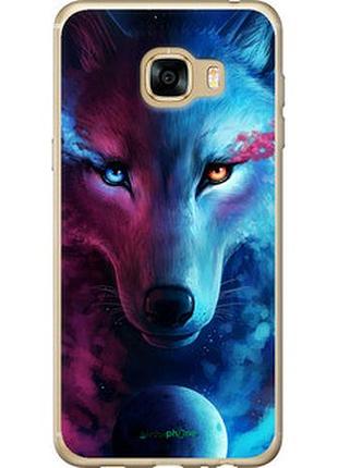 Чехол на samsung galaxy c5 c5000 арт-волк "3999t-301-2448"