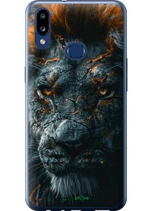 Чехол на samsung galaxy a10s a107f пламенный лев "6153t-1776-2448"