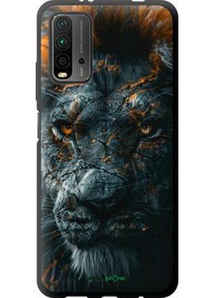 Чехол на xiaomi redmi 9t пламенный лев "6153b-2257-2448"