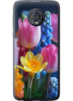 Чехол на motorola moto g6 plus весенние цветы "6058u-976-2448"