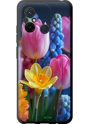 Чехол на xiaomi redmi 12c весенние цветы "6058b-2962-2448"