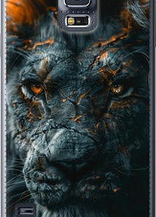Чехол на samsung galaxy s5 g900h пламенный лев "6153t-24-2448"