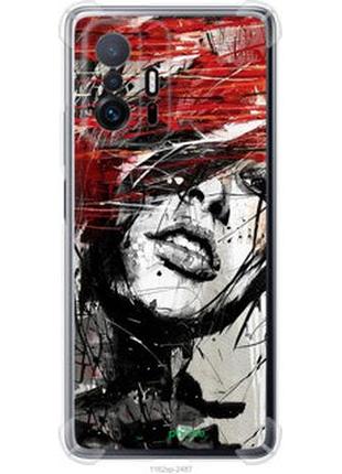 Чехол на xiaomi 11t pro лицо девушки "1162sp-2552-2448"