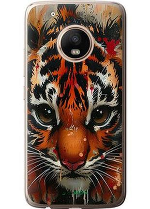 Чехол на motorola moto g5 plus mini tiger "6052u-1038-2448"