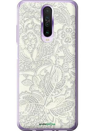 Чехол на xiaomi redmi k30 белое кружево "4383t-1836-2448"