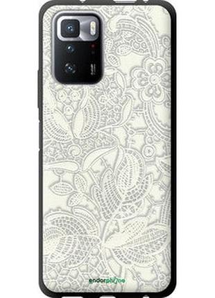 Чехол на xiaomi poco x3 gt белое кружево "4383b-2511-2448"