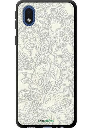 Чехол на samsung galaxy a01 core a013f белое кружево "4383b-2065-2448"
