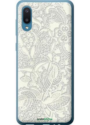 Чохол на samsung galaxy a02 a022g біле мереживо "4383t-2260-2448"
