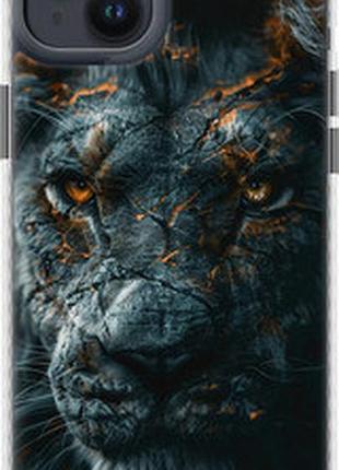 Чехол на iphone 14 plus пламенный лев "6153pc-2645-2448"