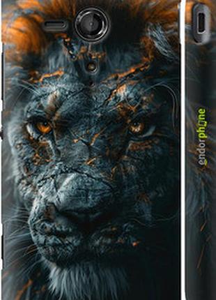 Чехол на sony xperia sp m35h пламенный лев "6153c-280-2448"