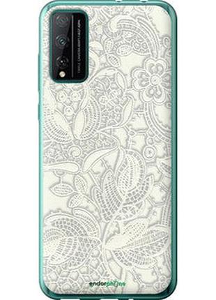 Чехол на huawei honor play 4t pro белое кружево "4383u-1914-2448"