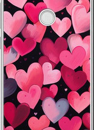 Чехол на huawei p8 lite (2017) сердечки 4 "5662t-777-2448"