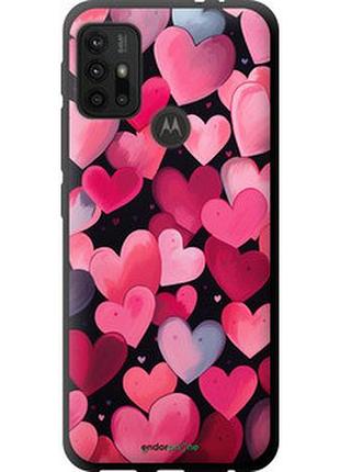 Чехол на motorola moto g30 сердечки 4 "5662b-2320-2448"