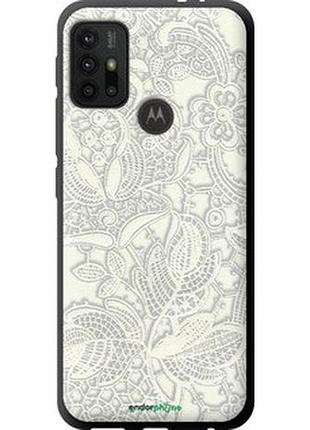 Чехол на motorola moto g30 белое кружево "4383b-2320-2448"
