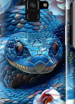 Чехол на samsung galaxy a8 2018 a530f blue snake "6079m-1344-2448"