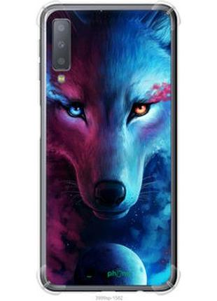 Чехол на samsung galaxy a7 (2018) a750f арт-волк "3999sp-1582-2448"