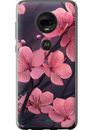 Чохол на motorola moto g7 пурпурова сакура "6075u-1614-2448"