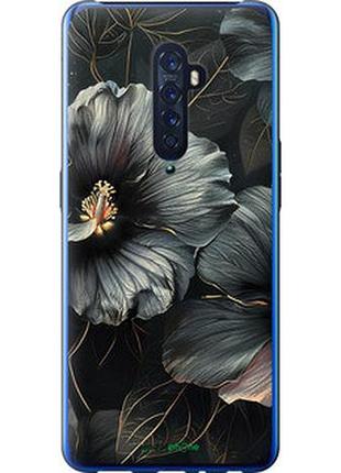 Чохол на oppo reno 2 чорні квіти "6031u-1864-2448"