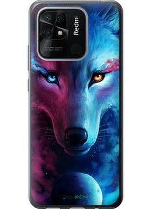 Чехол на xiaomi redmi 10c арт-волк "3999u-2591-2448"