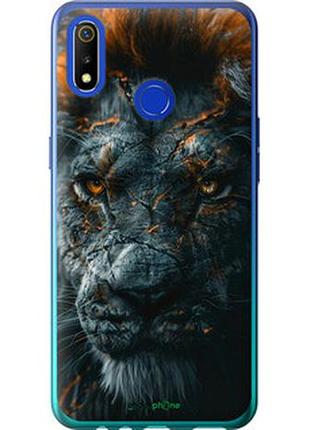 Чехол на realme 3 пламенный лев "6153u-1869-2448"